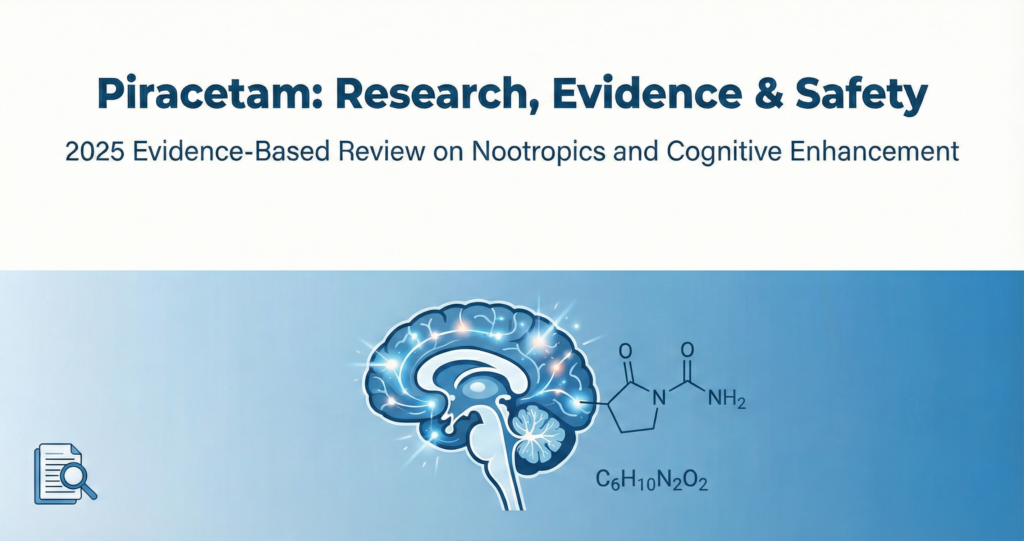 Piracetam nootropic research review 2025 - brain neural pathways and molecular structure